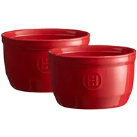Emile Henry Burgundy Set Of 2 No.10 Ramekins