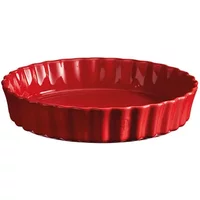 Emile Henry Burgundy 24cm Deep Tart Dish