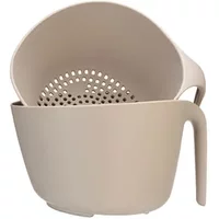 Fusion Twist Mixing Bowl & Colander Set Grey