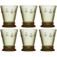 La Rochere Bee Tumbler Olive Green 270ml Set of 6