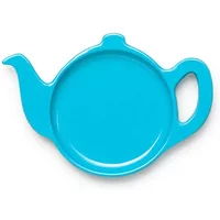 Zeal Teapot Shaped Melamine Teabag Tidy Aqua