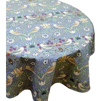 William Morris Strawberry Thief Blue 132 x 178cm Fabric Tablecloth