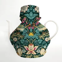 William Morris Strawberry Thief Dark Green Victorian Tea Cosy