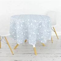 William Morris Forest Life Blue 132cm Round Cotton Tablecloth