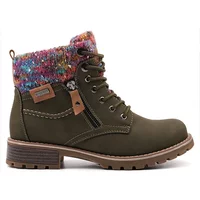 Lunar Tabasco Olive Waterproof Ankle Boots