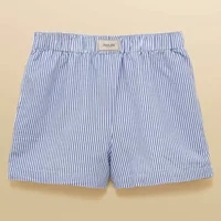 Joules Blue Stripe Amara Pull On Cotton Shorts