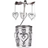 Hellmann Versand Silver Heart Tealight Carousel