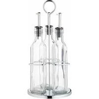 World of Flavours Italian Three Bottle Glass Oil and Vinegar Set