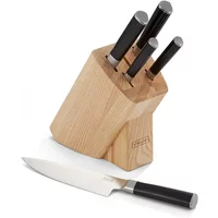 Stellar Poise 5 Piece Knife Block Set Wood