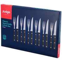Judge Classic 12 Piece Steak Knife & Fork Set