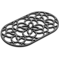 Zeal Heritage Silicone Large Oval Trivet Black