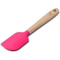 Zeal Large Spatula Spoon with Ash Wood Handle Neon Pink