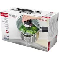 Judge Vista 5 Piece Draining Saucepan Set