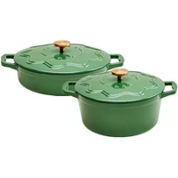 Judgeware Enamelled Cast Iron 2 Piece Set Green