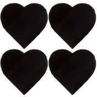 Selbrae House Just Slate Company Set of 4 Heart Slate Coasters