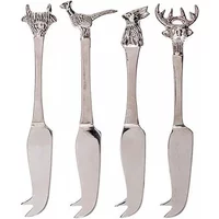 Selbrae House Just Slate Company Country Animals Set of 4 Mini Cheese Knives