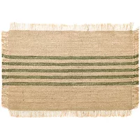 Walton & Co Olive Jute Stripe Placemat