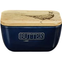 Selbrae House Just Slate Company Pheasant Blue Butter Dish