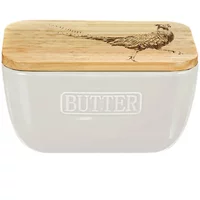 Selbrae House Just Slate Company Pheasant White Butter Dish