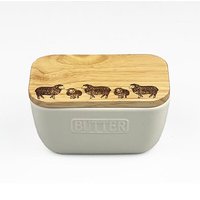 Selbrae House Just Slate Company Sheep White Butter Dish