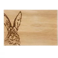 Selbrae House Just Slate Company Hare 30cm Oak Serving Board