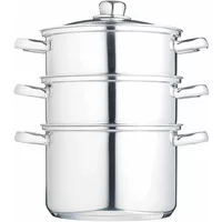KitchenCraft Stainless Steel Three Tier 20cm Steamer
