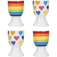 KitchenCraft Set Of 4 Egg Cups Rainbow