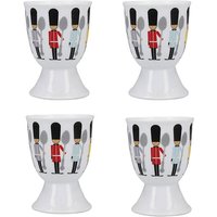 KitchenCraft Set Of 4 Egg Cups Soldiers