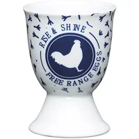 KitchenCraft Traditional Blue Hen Porcelain Egg Cup