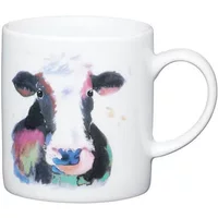 KitchenCraft Watercolour Cow Porcelain Espresso Mug