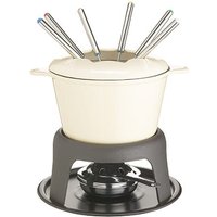 MasterClass Cast Iron Enamelled Beige Fondue Set