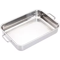 MasterClass Stainless Steel Heavy Duty 37cm x 27cm Roasting Pan