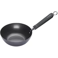 World Of Flavours Oriental 20cm Carbon Steel Non-Stick Wok With Phenolic Handle