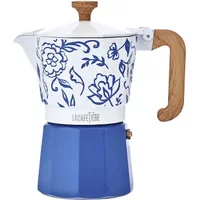 La Cafetière 6 Cup Espresso Maker Blu Fiorato Venice Multi