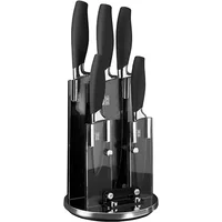 Taylor's Eye Witness Brooklyn Chrome 5 Piece Revolving Knife Block Set