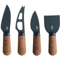 Taylor's Eye Witness Brooklyn Walnut 4 Piece Cheese Knife Set