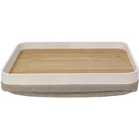 Leaf & Loom Wood & Cream Painted Lap Tray