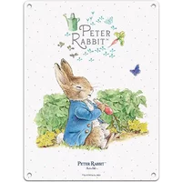 Peter Rabbit Eating Carrots Mini Metal Sign