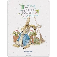 Peter Rabbit Sitting Plant Mini Metal Sign