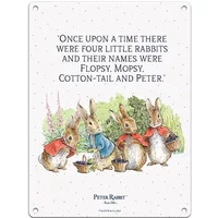 Flopsy Mopsy Cotton Tail Mini Metal Sign