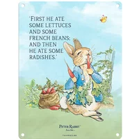 Peter Rabbit Vegetable Mini Metal Sign