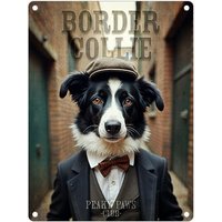 Peaky Paws Club Border Collie Mini Metal Sign