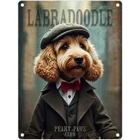 Peaky Paws Club Labradoodle Mini Metal Sign