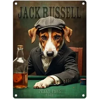 Peaky Paws Club Jack Russell Mini Metal Sign