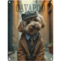 Peaky Paws Club Cavapoo Mini Metal Sign