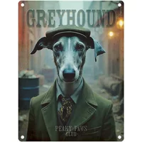 Peaky Paws Club Greyhound Mini Metal Sign