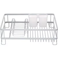MasterClass Aluminium Dish Drainer With Cutlery Holder