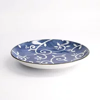 Tokyo Design Studio Tokyo Blue Karakusa 21.5 x 3.4cm Round Plate