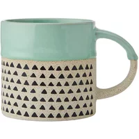 Mikasa Wax Resist Green Glaze 390ml Mug