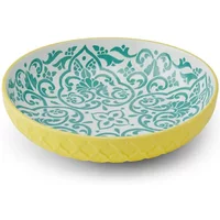 Mikasa Yellow Blue Geometric 21cm Coupe Bowl